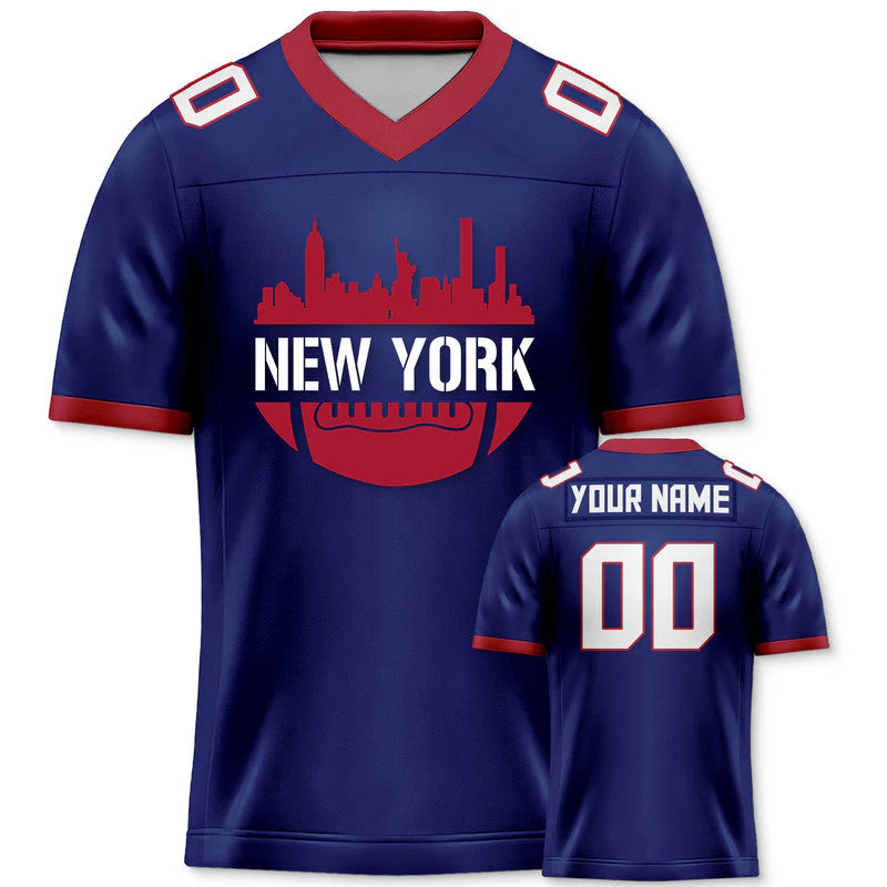 Custom Football Jersey With New York City Souvenir Fashion Football Shirt