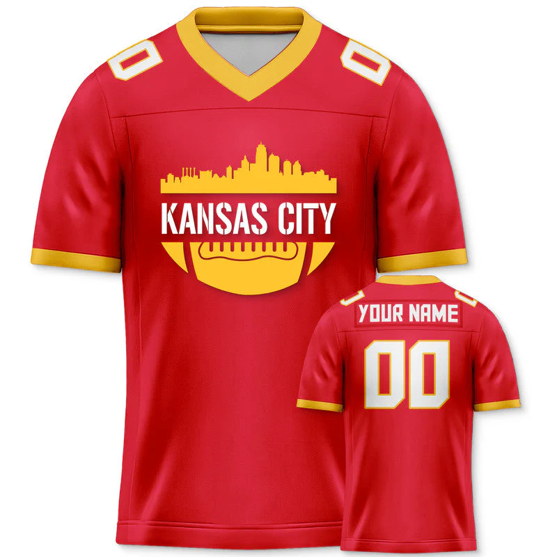 Custom Football Jersey With Kansas City Souvenir Fashion Football Shirt